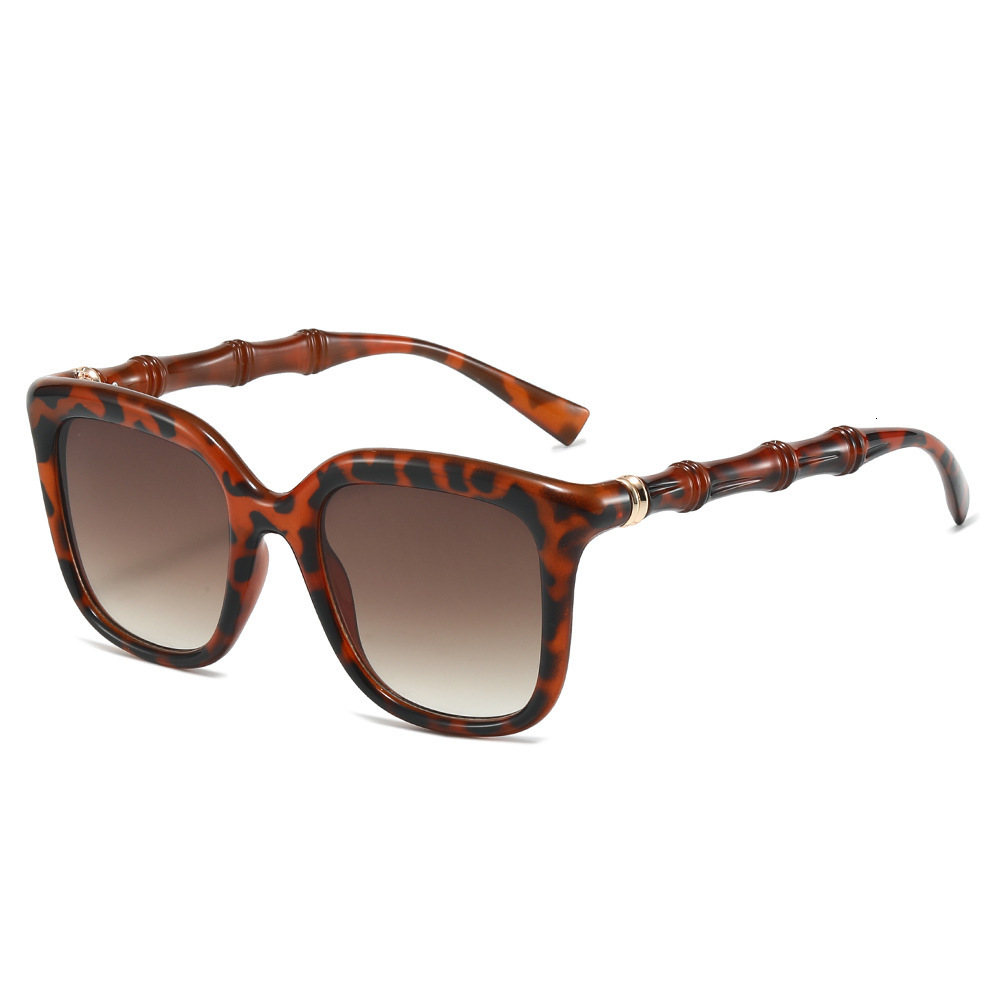 26-Year-Old Retro Fashion Square-Frame Street Style Bamboo-Leg Sunglasses For Outdoor Travel, Sun Protection, Vacation, And Cycling - view 4
