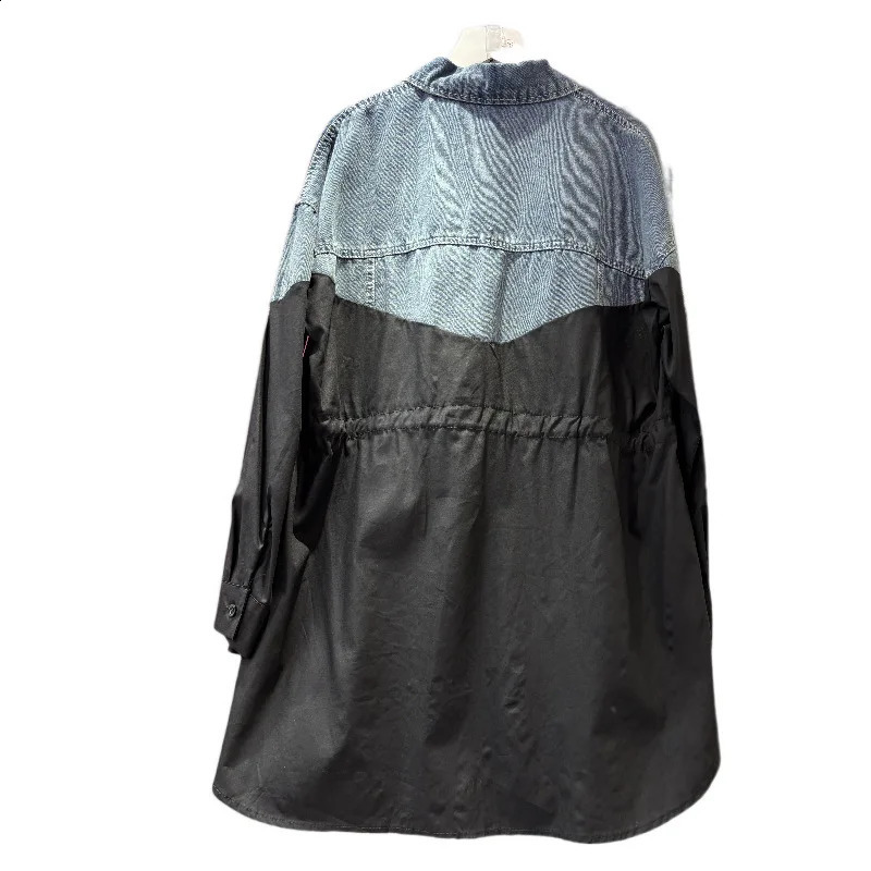 SuperAen Denim Patchwork Womens Spring and Autumn Loose Casual Long-Sleeved Fashion Top European and American Style Shirts 260626 - view 6