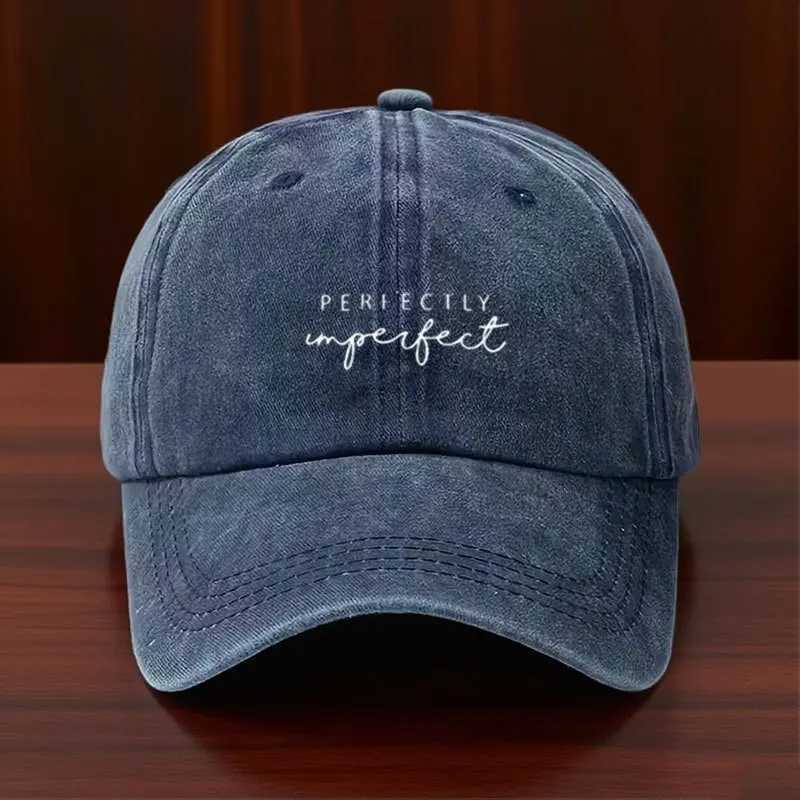 Denim Perfectly Imperfect Embroidered Washed Adjustable Baseball M260626 - view 5
