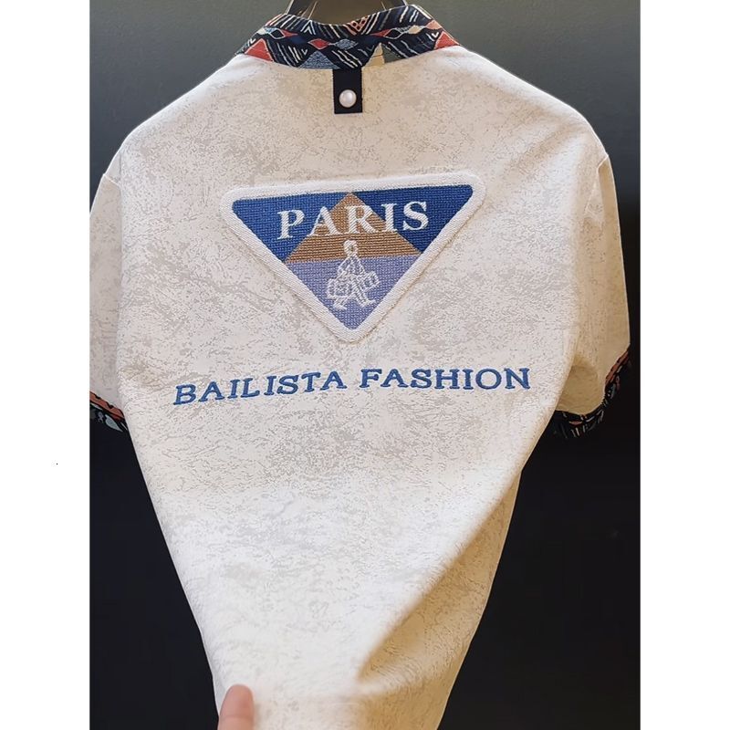 Summer High-End Luxury Casual Clothing Embroidered Fashion Men's New Old Money Style Short-Sleeve T-Shirt POLO Shirt Men Round-Neck Pullover - view 4