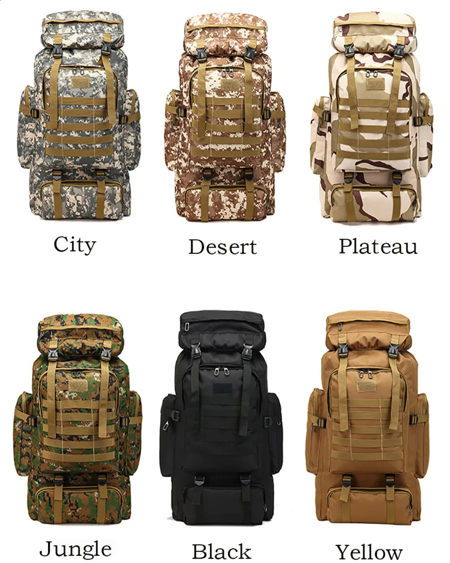 Outdoor Camouflage Mens Backpack Large Space Waterproof Military Travel Hiking 260625 - view 7