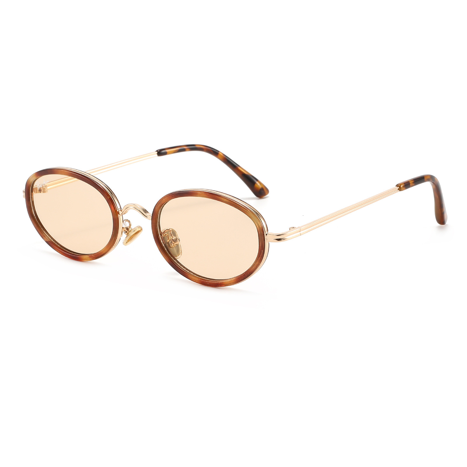 20 New European And American Oval Metal Men, Retro Fashion Trend, Niche High-End Sunglasses For Women - view 5