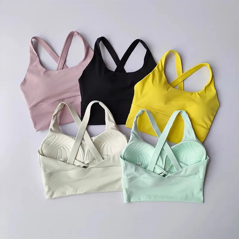Womens Shock-Absorbing Yoga Sports Bra Summer Fitness Gathered Breasts Accessory Breathable Comfortable Yoga Sports Bra 260626 - view 4