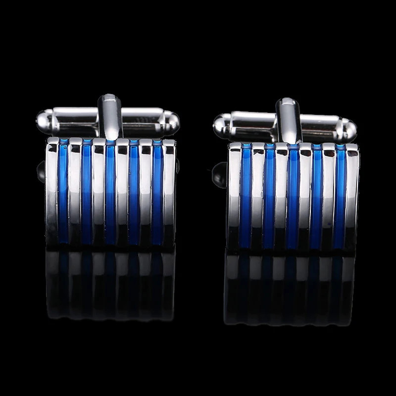 Mens Cufflinks Blue Stars Rose Copper Material Cuff Button High Quality French Shirt Cuffs Suit Accessories Wedding Jewelry Gif 260626 - view 3