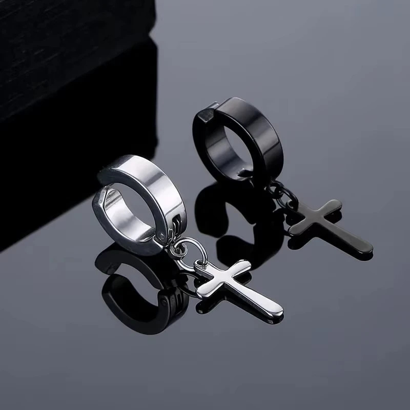 Nonpierced Earrings Nonhole Classic Hoop Earring Punk Without Piercing Hiphop Black Ear Bone Buckle Clips Jewelry 260623 - view 5