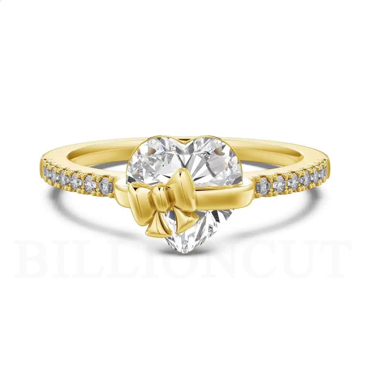 925 Sterling Silver Romantic Heart Bow Ring Delicate Shining Inlaid n Sweet y Engagement Ring for Women Jewelry 260625