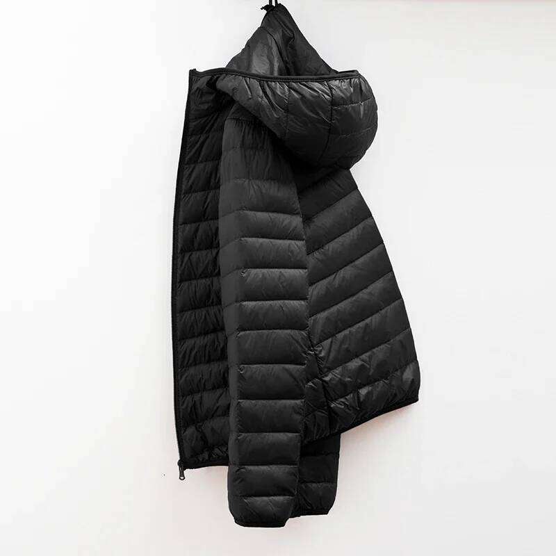 2024 Men Winter Fashion Hooded White Duck Jackets Plus Size Ultralight Coat Portable Slim Down Parkas J260626 - view 6