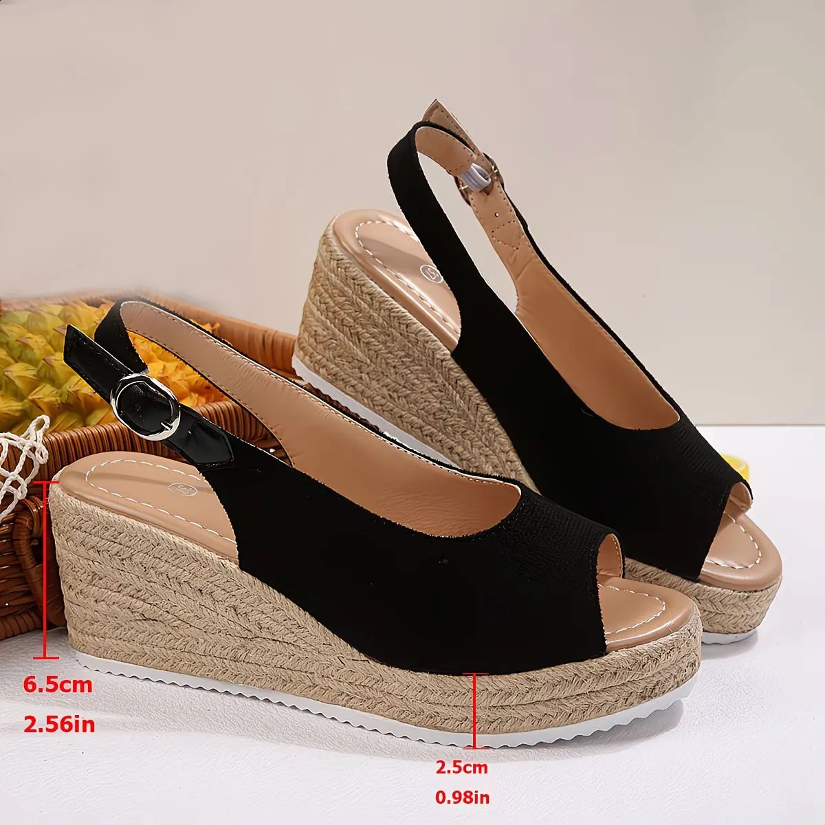 Womens Chunky Heel Sandals Comfortable Elegant Summer Shoes Waterproof Platform SlipOn Large Size Outdoor Daily Wear 260626 - view 5