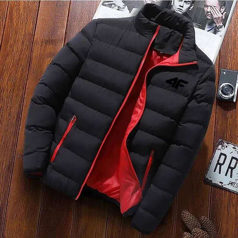 2024 New Cotton Clothing Winter Men's High Quality Casual Fashion Lightweight Business Stand up Collar Warm Coat J260626 - view 3
