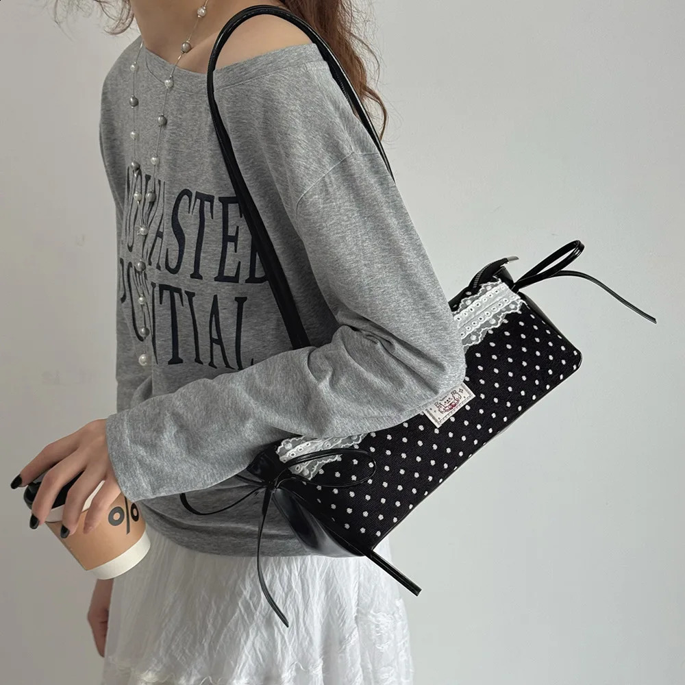 French Elegant Square Bag Korean Bow Decoration Pu High-quality Bag Niche Simple Ballet Style Shoulder Bag Casual Women Bags a260625 - view 3