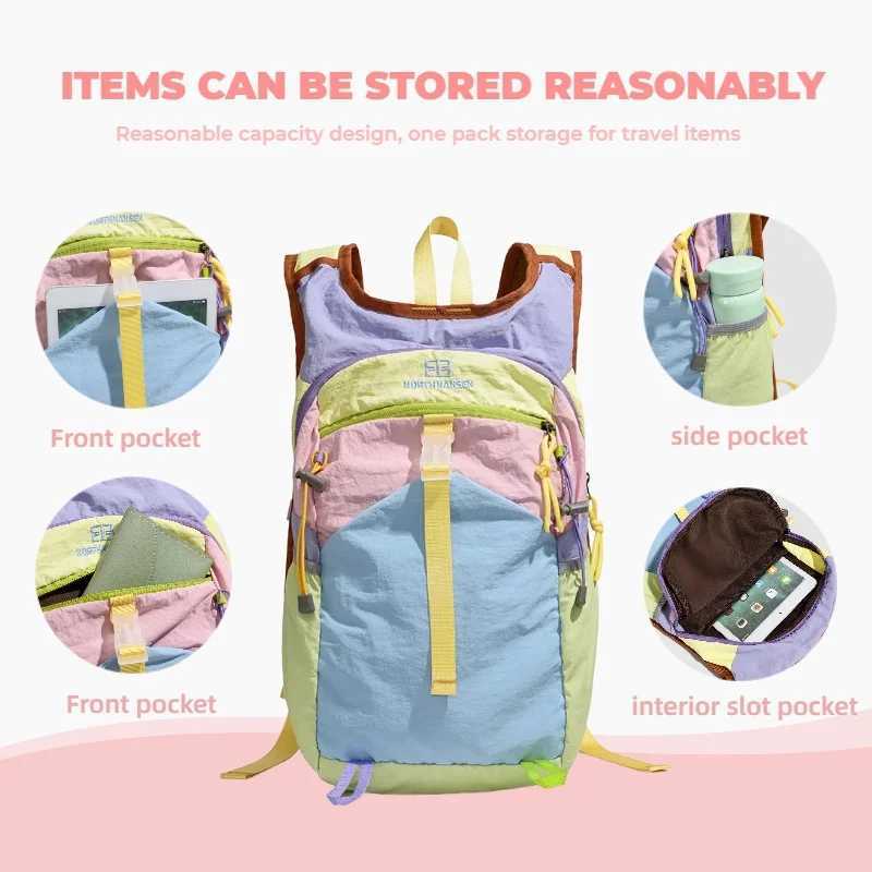 Outdoor Fashionable Backpack Contrasting Color Backpack Suitable for Travel Backpacks Sports Backpacks Hiking Backpacks M260626 - view 5