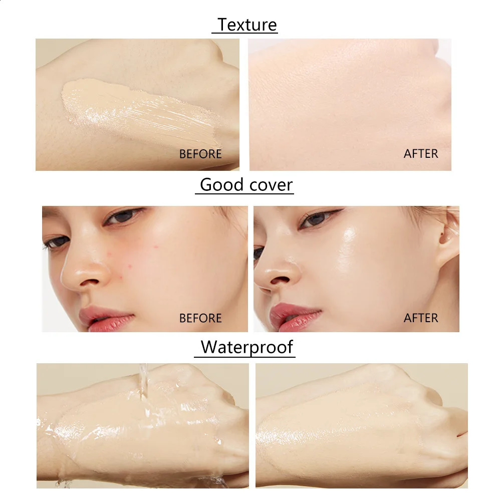 Liquid foundation naturally covers flaws without sticking powder plain face cream transparent foundation conceals blemishes 260625 - view 5