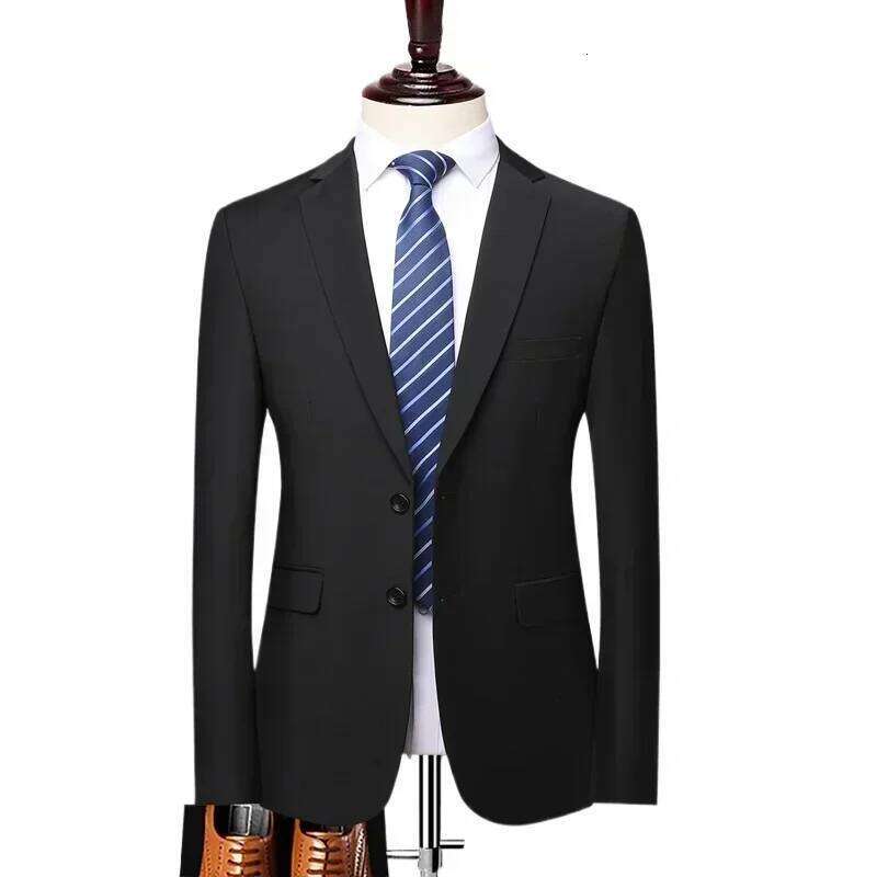 S-8XL New Men's Fashion Business Solid Color British Style Professional Work Groom Wedding Dress Best Man Blazer Jacket 26L0626 - view 5
