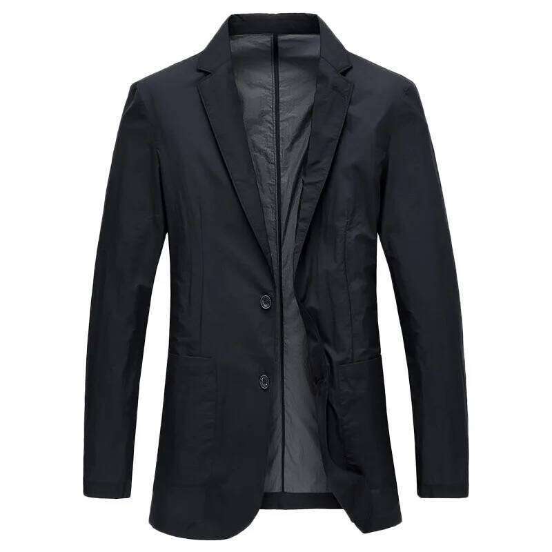 New Summer Man Thin Breathable Sunscreen Casual Solid Business Suits Coats Male Slim Elastic Blazers Jackets 4XL 26L0626 - view 6
