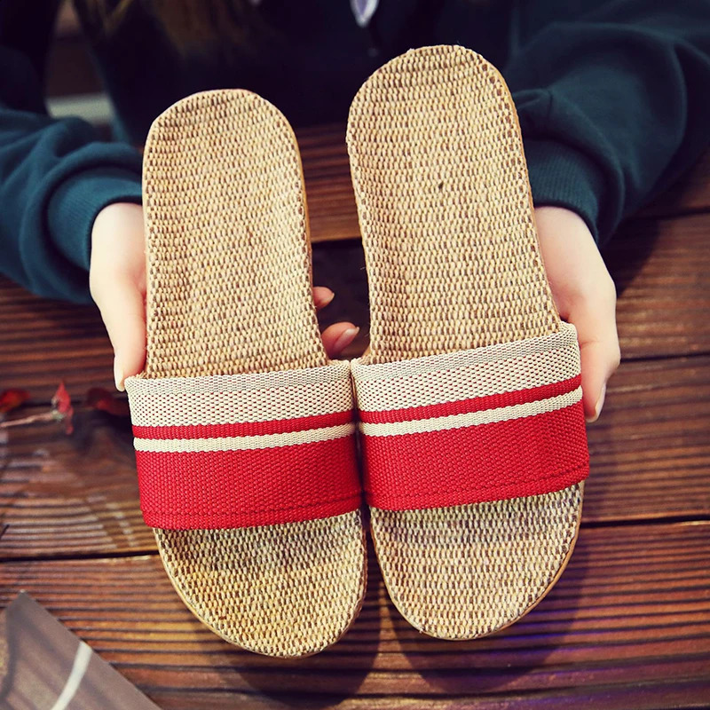 Hemp Casual Slippers Women Home Flats Spring Summer Shoes Ladies 2026 Fashion Indoor Slides Couple Lightweight 260624 - view 3