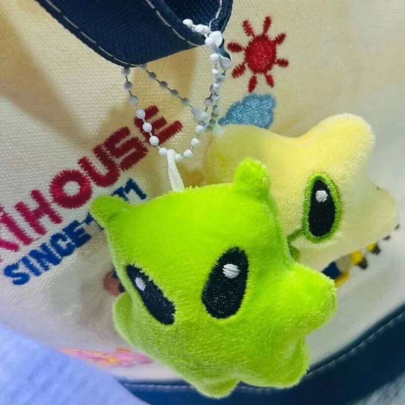 1/2pcs Cute Plush Alien Star High Beauty Doll Mobile Phone Rope Bag Car Keychain Versatile Cartoon Soft Pendant 26Y0626 - view 6