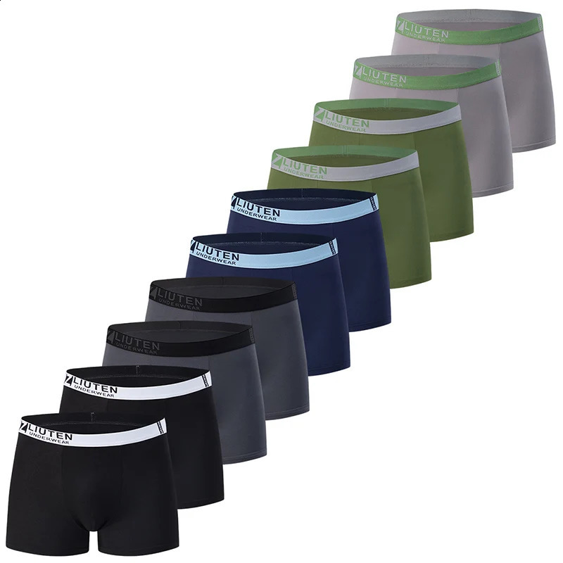 410 Piece Set Of Mens Casual And Fashionable Underwear Comfortable Boxer Shorts Youth Plus Size Sports Cycling Elastic 260626 - view 7