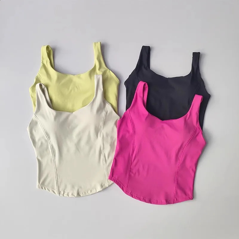 High Strength Back Fitness Tank Top Womens Running Shockproof Sports Bra High Elastic Gathering Nude Yoga Bra for External Wear 260626 - view 7