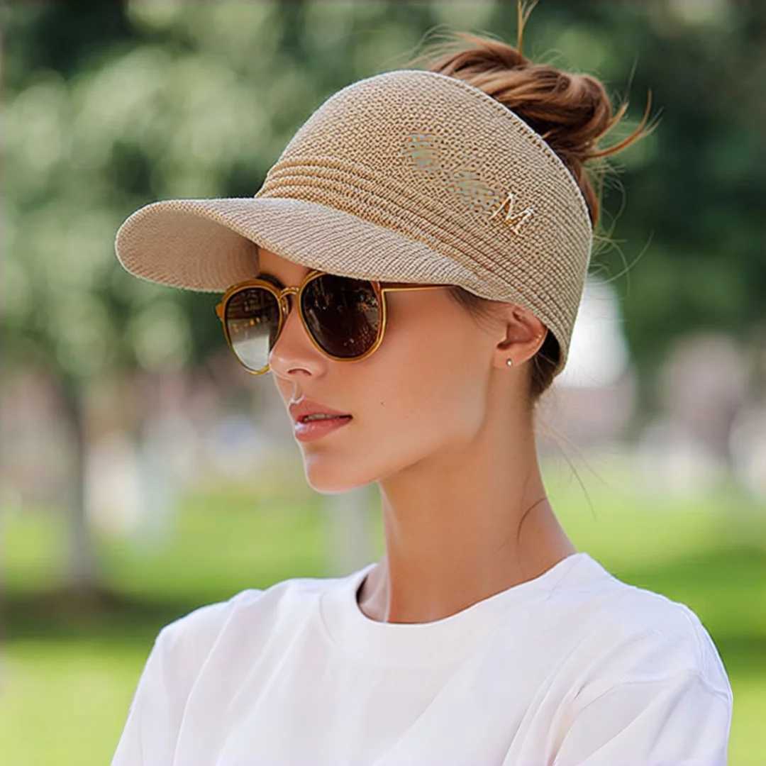 Sun Hat Elastic and Womens Breathable Design Wide-brimmed Sun Hat Suitable for Ponytails M260626 - view 4