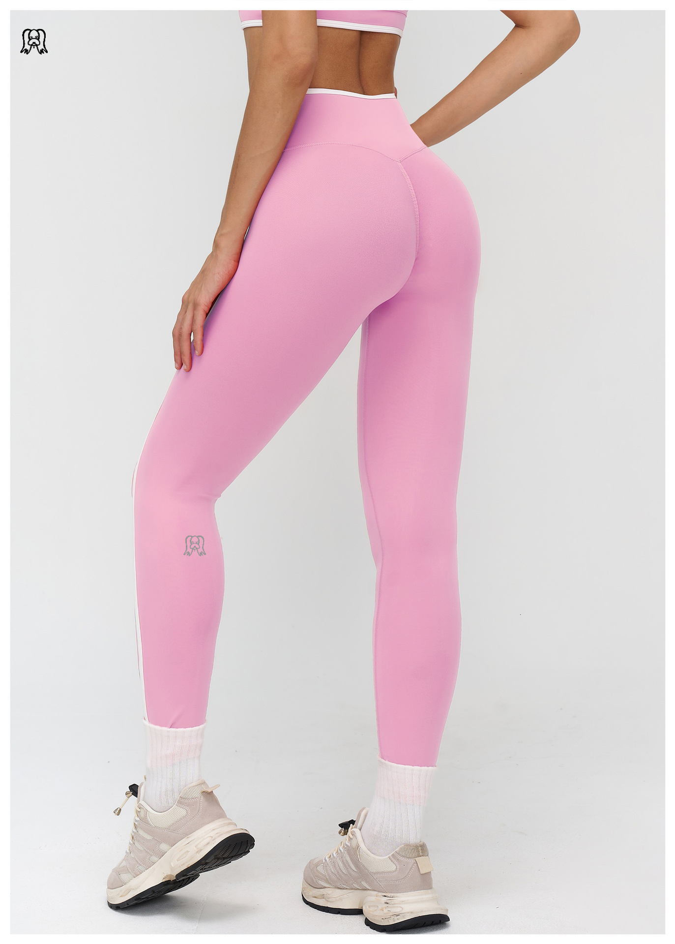 lucky dog yoga Color blocked cross waist outdoor running fitness yoga pants - view 8