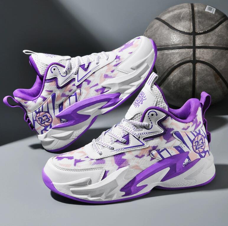 Children's sports basketball shoes men's casual shoes teenagers students adults boys practical concrete training shoes 26-6.9-3 - view 3