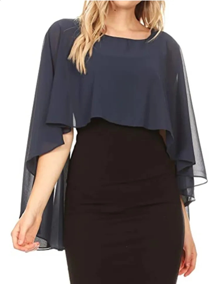 Elegant Chiffon Wedding Wrap for Women Evening Capes Bridal Jacket Accessories 260625 - view 4