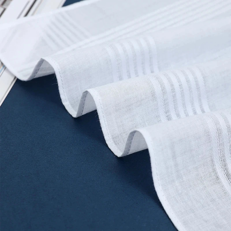 6 Pack of unisex pure cotton white handkerchiefs with satin edges in solid colorsWedding gifts for lywedsCan be used as a s 260626 - view 7