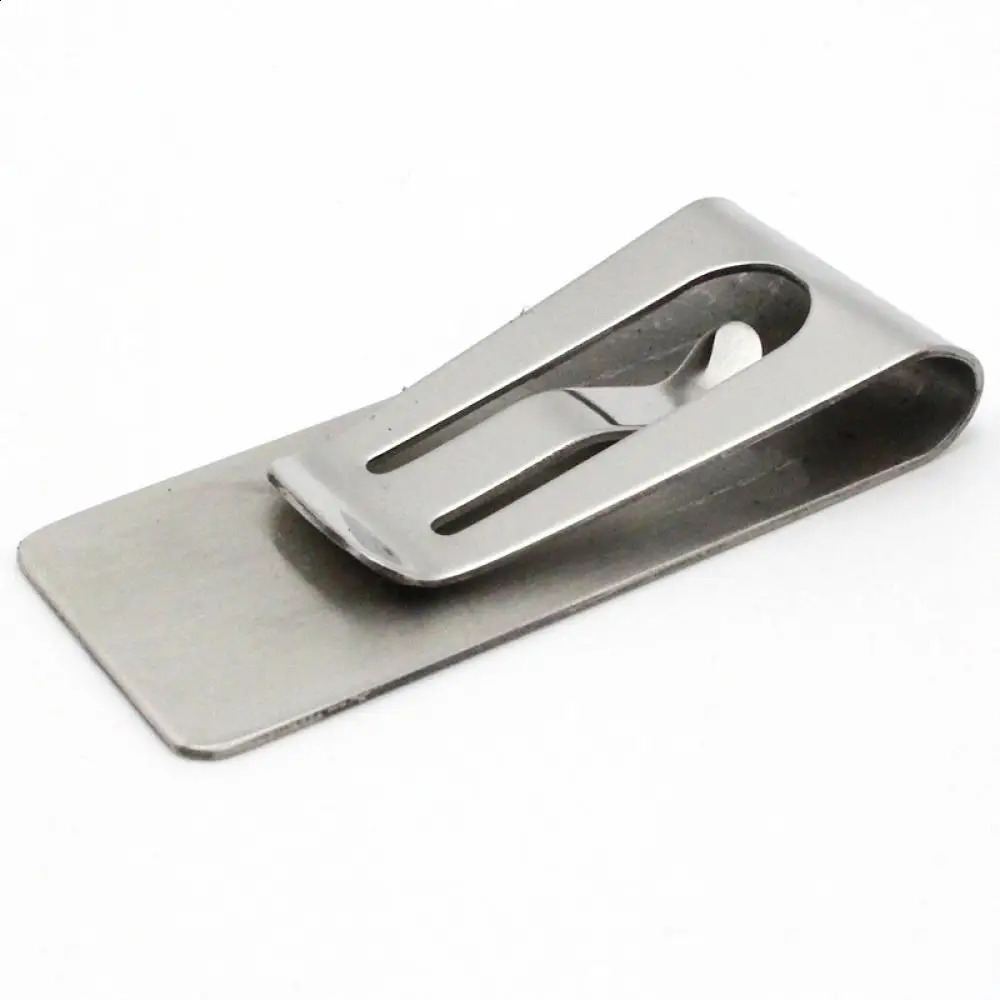 Black Money Clip Mens Stainless Steel Silver Cash Holder Male Mini Purse Metal Bill Clamp Slim Pocket ID Credit Card Folder 260626 - view 3