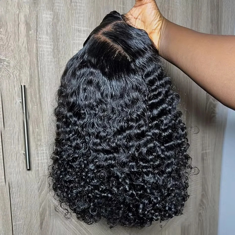 Brazilian 13x4 Glueless Curly Lace Front Wig Short Bob Frontal Wig Deep Water Wave 13X6 Hd Lace Frontal Human Hair Wig For Women 260625