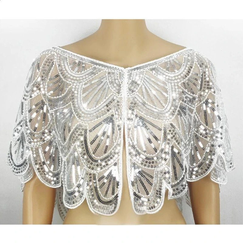 Sequins Lace Shawls s Style Shawls Sunscreen Hollows Out Cloak Tippet For Ladies Shawls Stylish Layering Womens 260625 - view 4