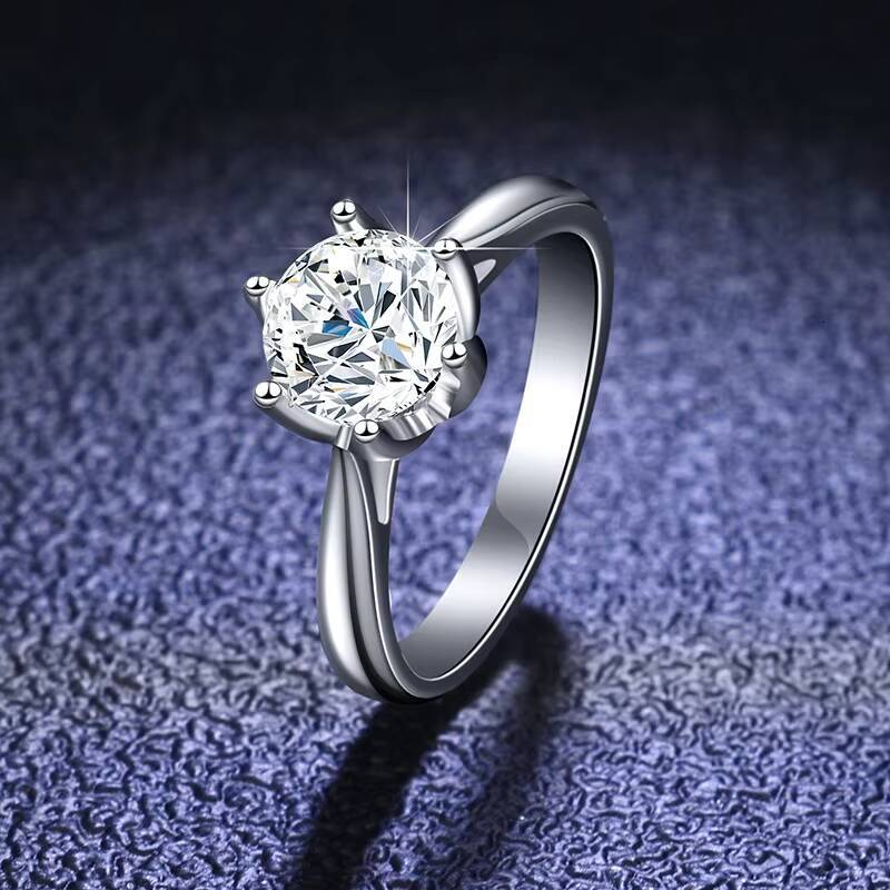 Toderi Custom Solitaire Big 2ct Gold 14k 18k Engagement Oval Vvs Moissanite Wedding Cvd Lab Grown Diamond Ring for Women - view 3