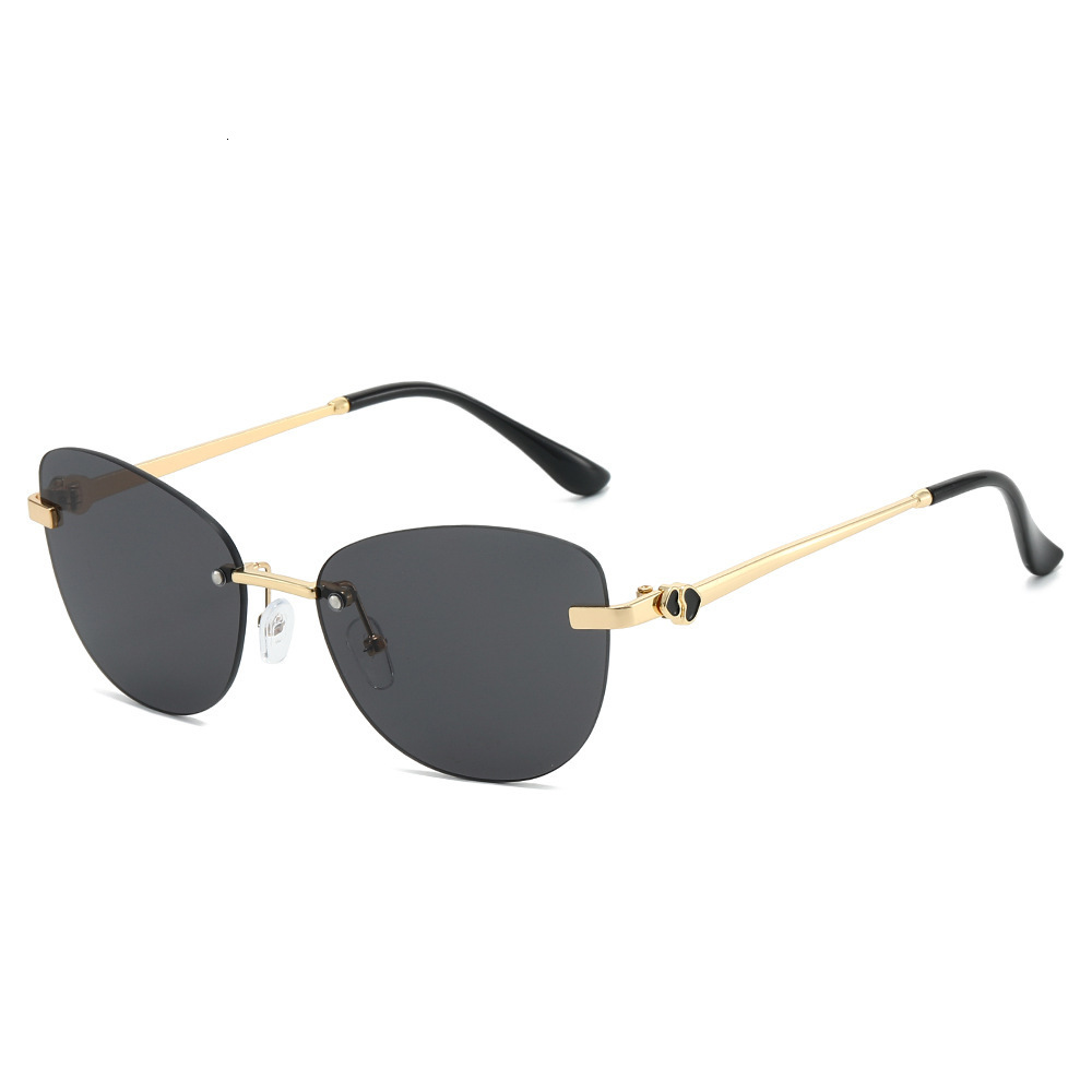 2026 Model Frameless Sunglasses, High-End Women's UV Protection European And American Sunglasses With Metal Legs - view 6