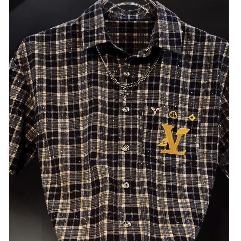 Men's Chinese-Style T-Shirt, Longline Slim-Fit Short-Sleeve Shirt with Figure Embroidery, Feather Decoration, Square Neck, Polyester Casual Top for Su - view 6