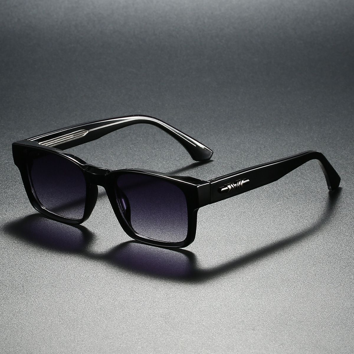 New Polarized Sunglasses With Pin Design, European American Fashion Square Sunglasses, Simple Sun Protection Eyewear For Men And Women