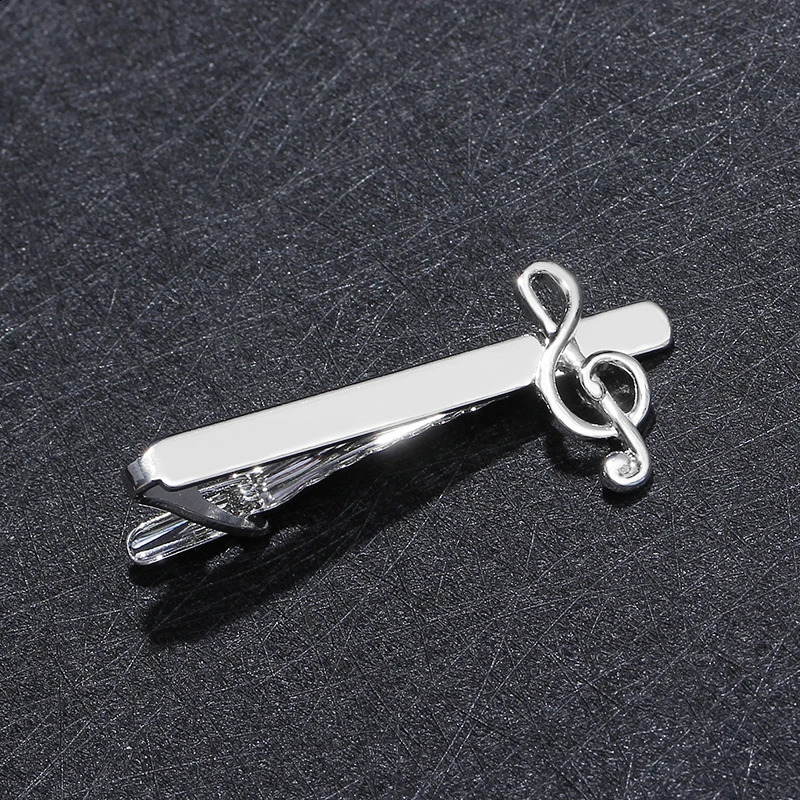 Funny Trendy Music Note G Clef Shaped n Mens Tie Clip Formal Party Business Jewelry Accessories 260626