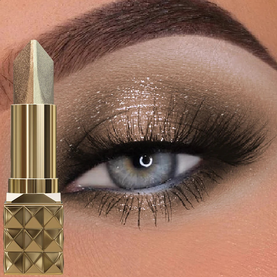 Two Color Eye Shadow Stick Shimmer Glitter Brown Color Dimensional Natural Without Taking Off Makeup Eye Cosmetic for Women Gift 260626