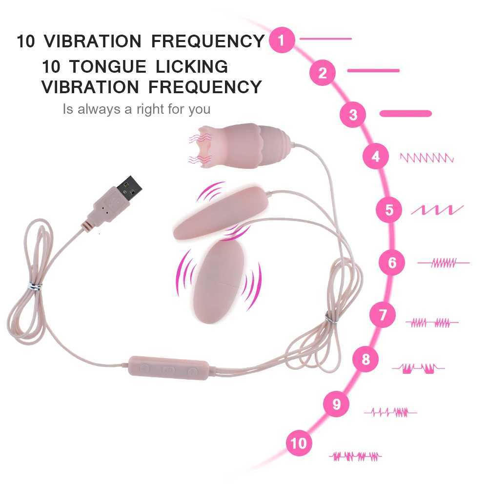 USB Tongue Modes Vibrator 10 3in1 Vibrating G-spot Massage Oral Licking Clitoris Stimulator Erotic Adults Sex Toys for Women M260626 - view 3