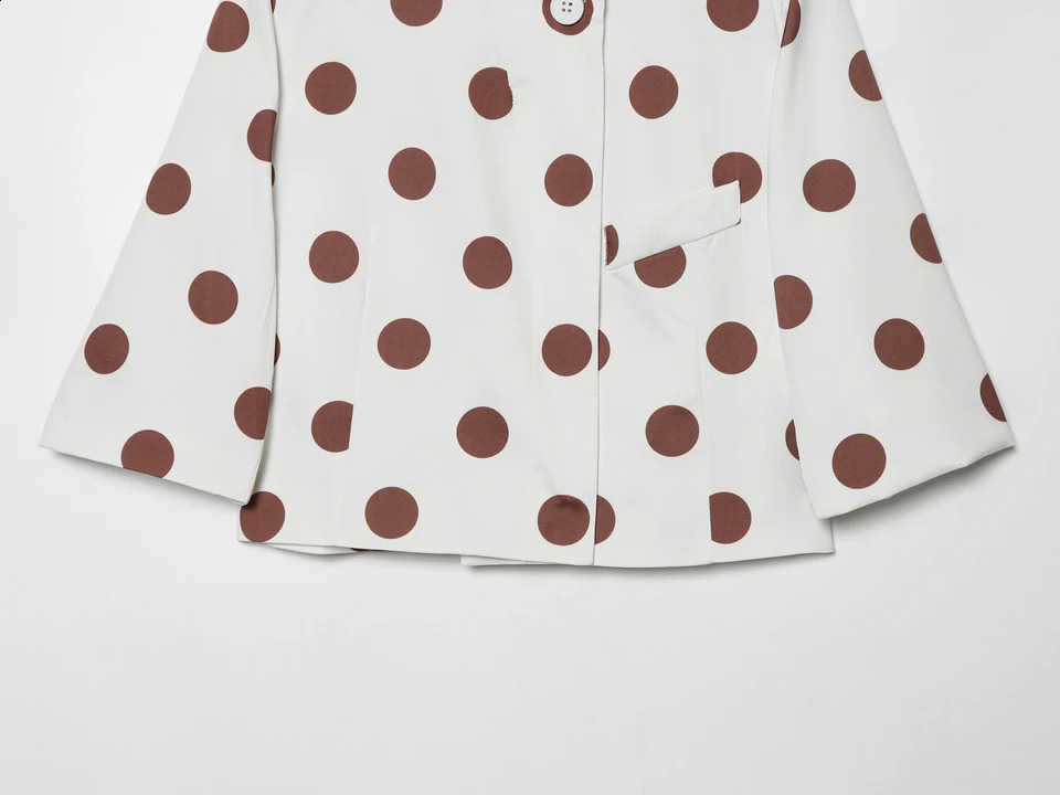 Women Stylish Chic Polka Dot Short Sleeve Blazer KONDALA 2026 Summer Trendy High Street Leisure Elegant Slim 260626 - view 5
