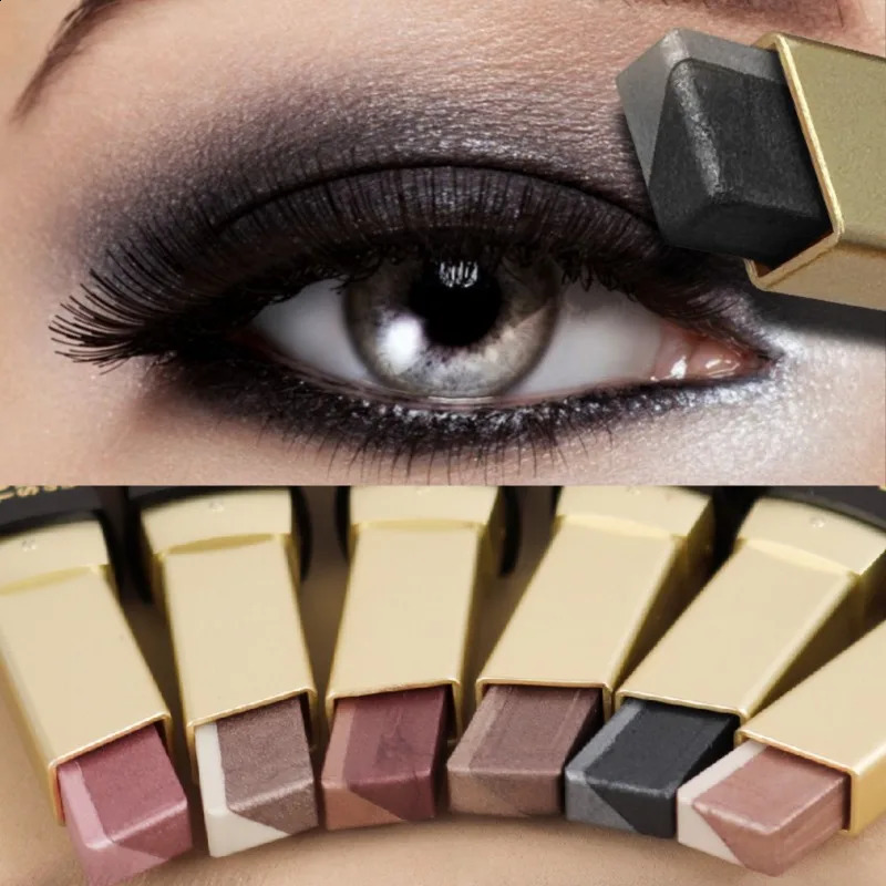 Dual-Tone Pearlescent Eyeshadow Sticks - Long-Lasting Waterproof with Vibrant Colorfastness - Perfect Gift for ValentineS Day 260626