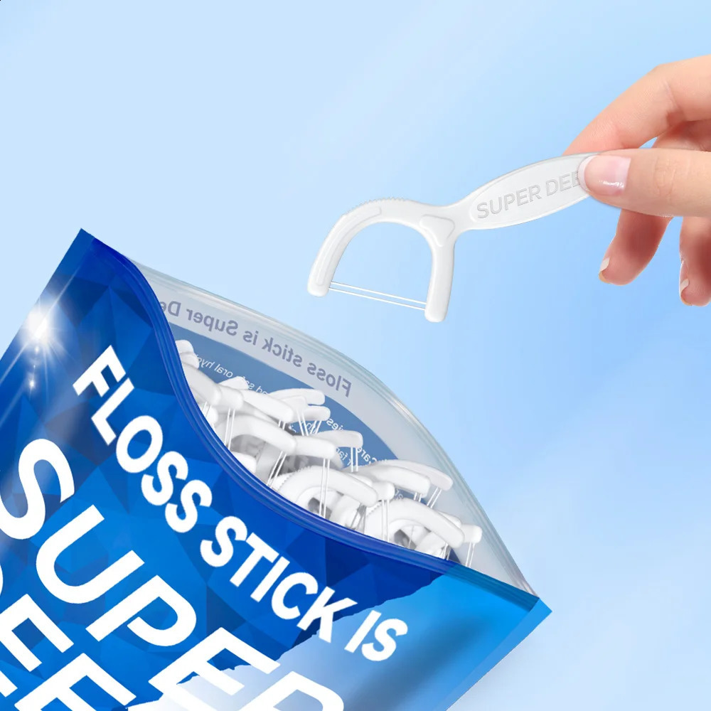 125 Bag Super Deer Disposable Dental Floss Twin line Toothpick Hightension Stick Box Oral Care 260626 - view 6