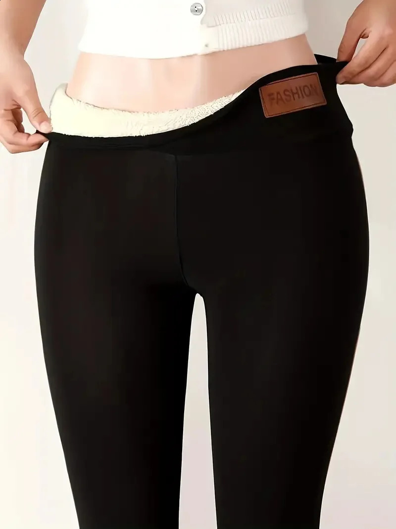Fashionable Womens Warm High Waisted Leggings For Autumn and Winter Elastic Comfortable Flattering Fit Durable Fabric 260625 - view 4