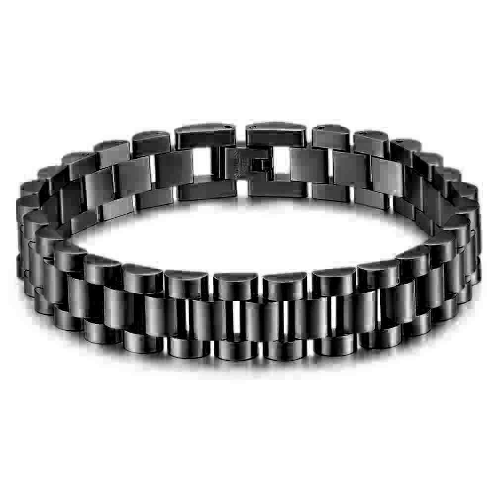 6 12MM 2 Tone Stainless Steel Watch Strap Bracelet For Men And Women 18k Gold Gun Black Gold Multi-color Watch Bank Bangle Bracelets Bijoux Jewelry Wh - view 7