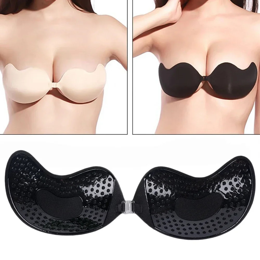 Invisible Push Up Bra for Women Backless Strapless Seamless Front Closure Bralette Underwear Silicone SelfAdhesive Pad 260626 - view 6