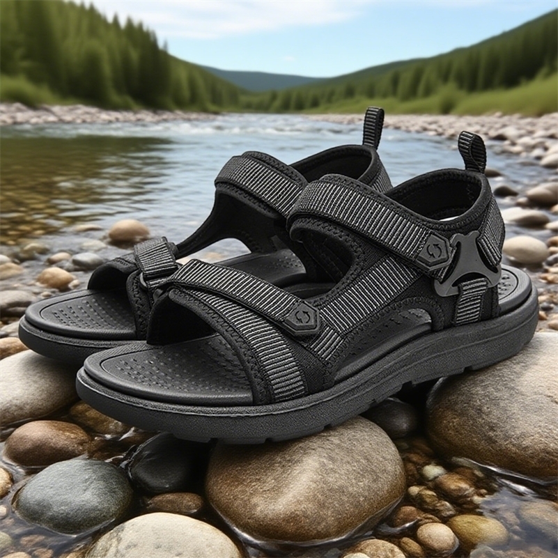 Comfortable Mens Sandals Summer Lightweight Casual Outdoor Beach Holiday Slippers Fashion Breathable Shoes Size40-45 a260625