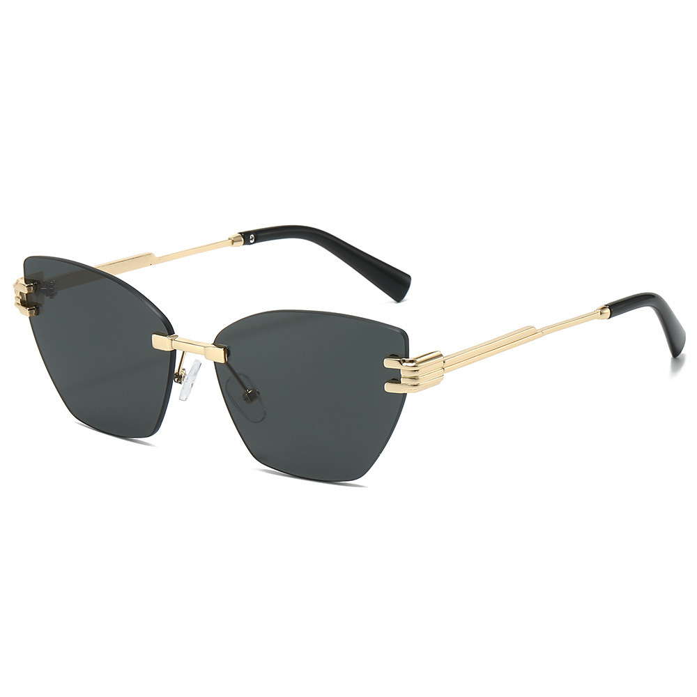 2026 New Frameless Men's European And American Fashion Trend Internet Celebrity Sunglasses, Women's Sunshade Sunglasses