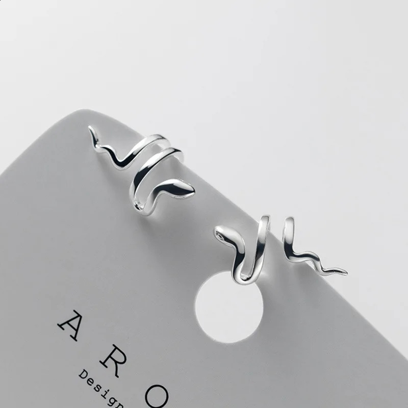1Pcs Fashion Silver Color Snake Ear Clip Earrings for Women Men Punk Non Piercing Cuff Jewelry 260623 - view 5