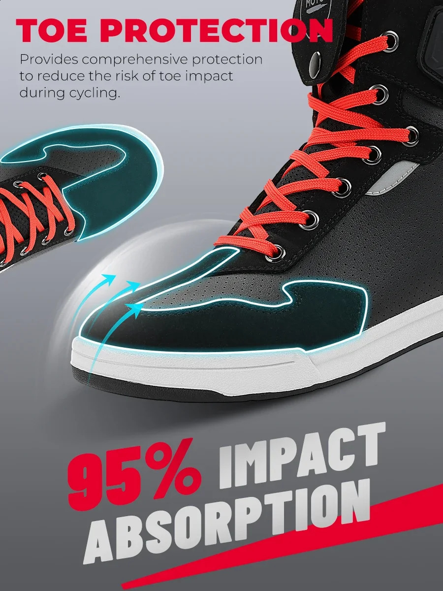 Motorcycle Summer Riding Shoes Men Casual Short Boots Anticollision Reflective Protection Durable Equipments Moto Gear 260626 - view 3