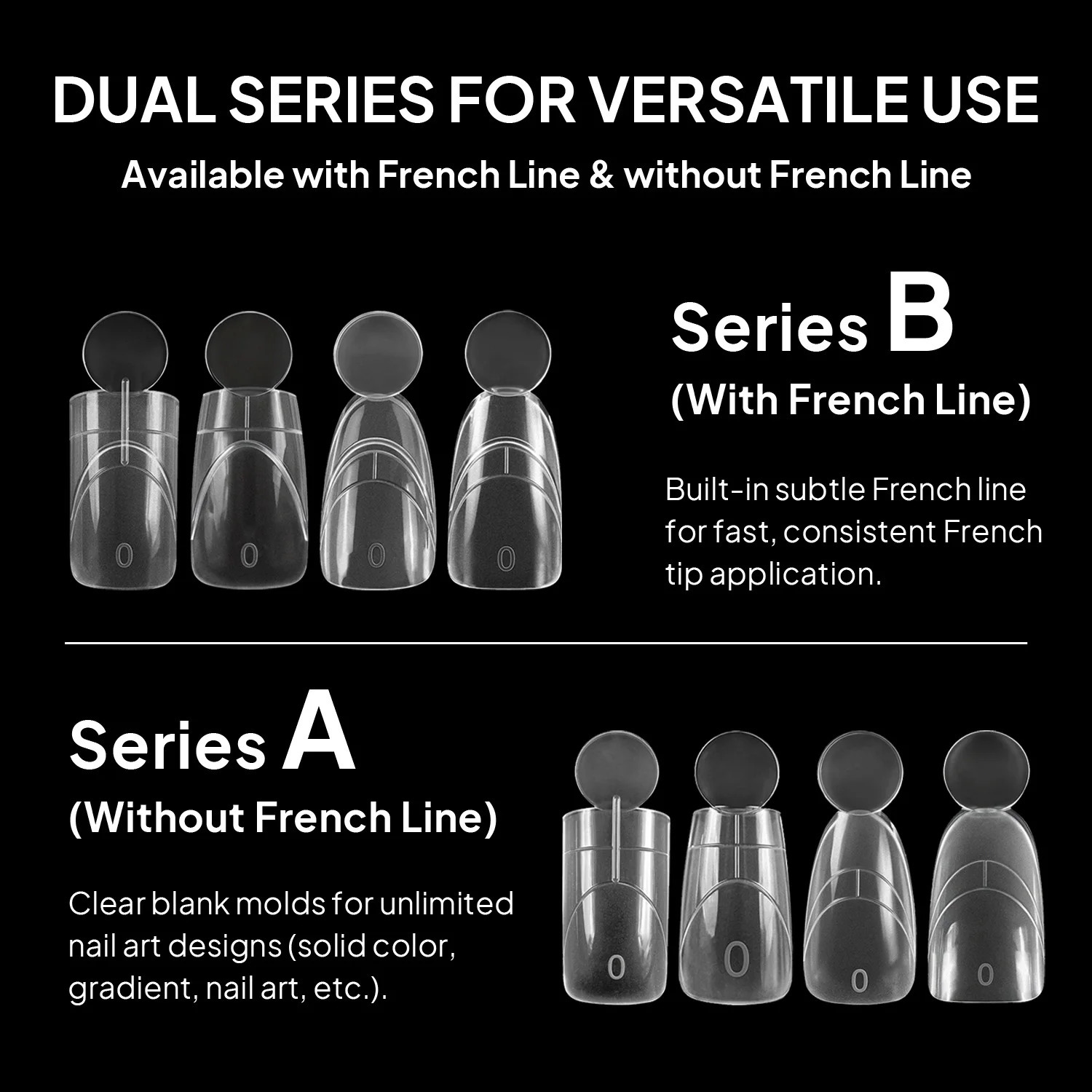 Nailpop Innovative French Line Nail Dual Form Easy French Tip Extension Mold Matte Inner Reusable 140PCS 14 Sizes Gel Builder 260626 - view 7