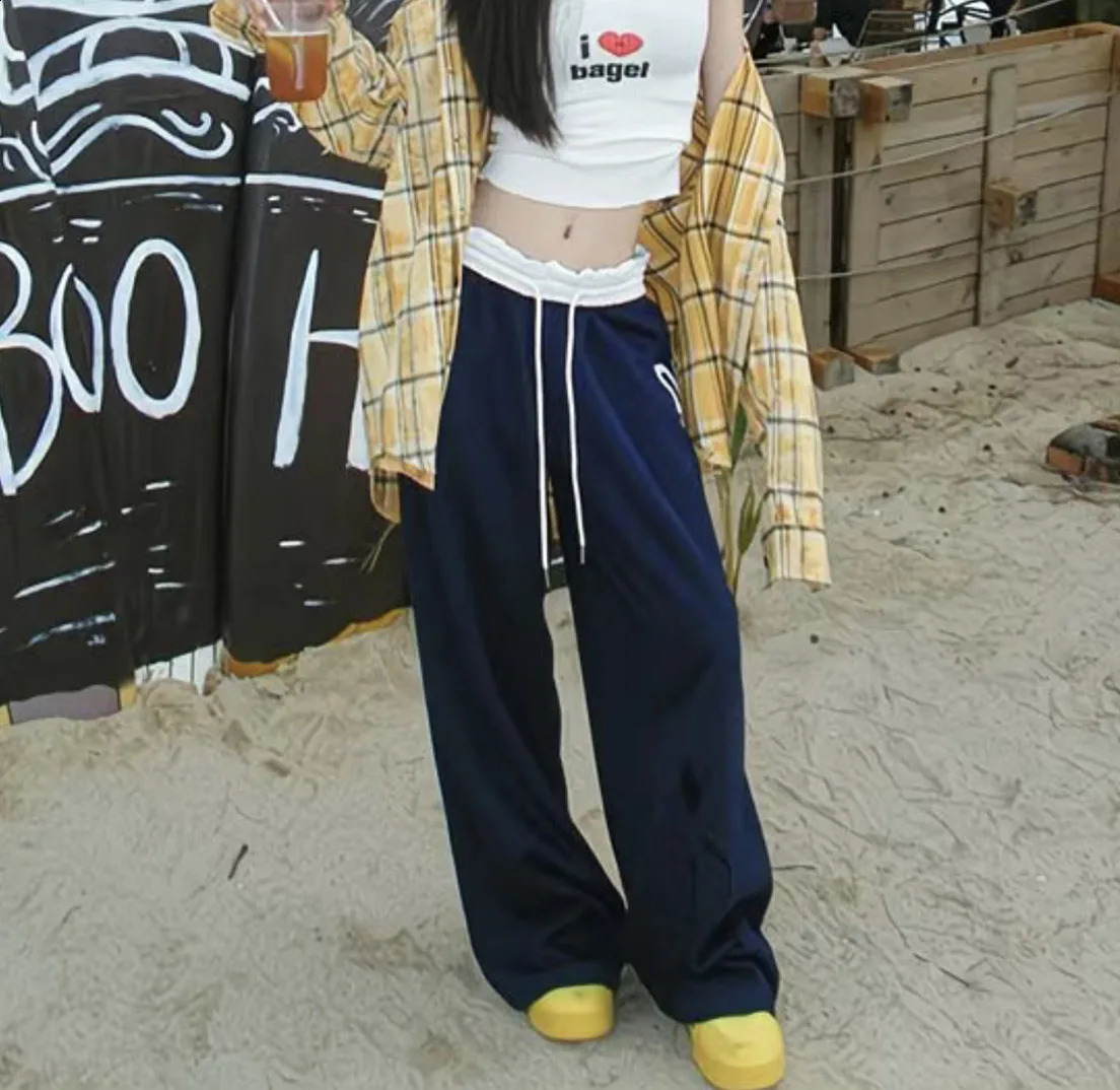 American fashion retro sportswear pants are suitable for women in spring and summer Midwaist sagging casual loose pa 260625 - view 4