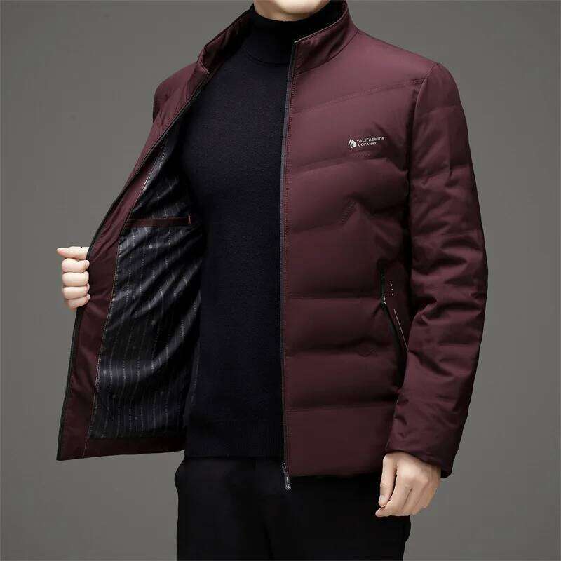 Lightweight 80% White Duck Coat for Stand Collar Winter Down Men Korea Slim Fit Puffer Jacket outerwear JK-011 J260626 - view 3